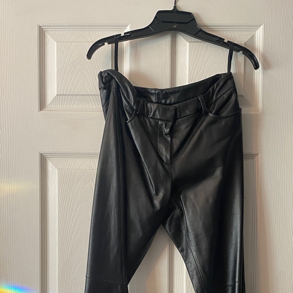 Woman’s Black Genuine Leather Pants